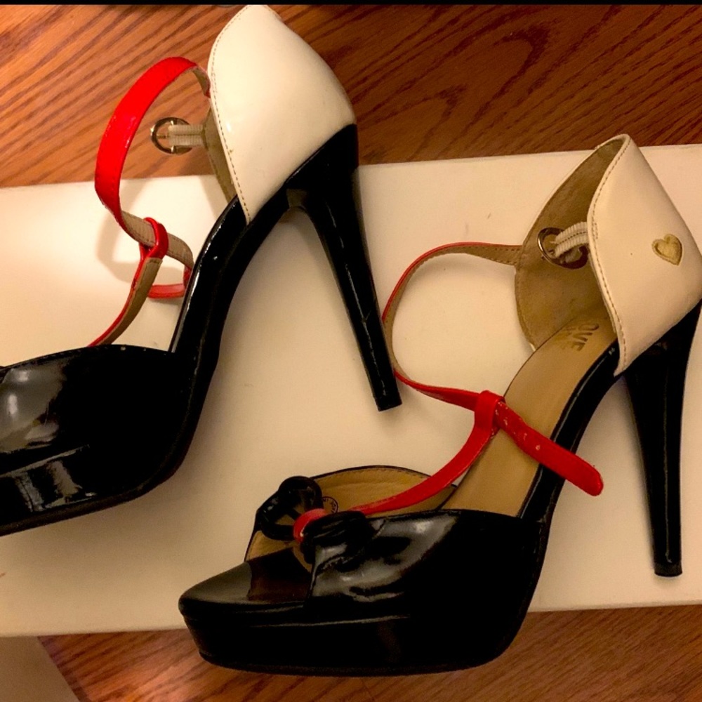 Moschino color block shoes (authentic/ pre-loved). Gently used fits small sz36